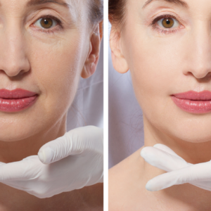 Dermal fillers for aesthetic beauty treatments. Naso-labial folds with dermal fillers